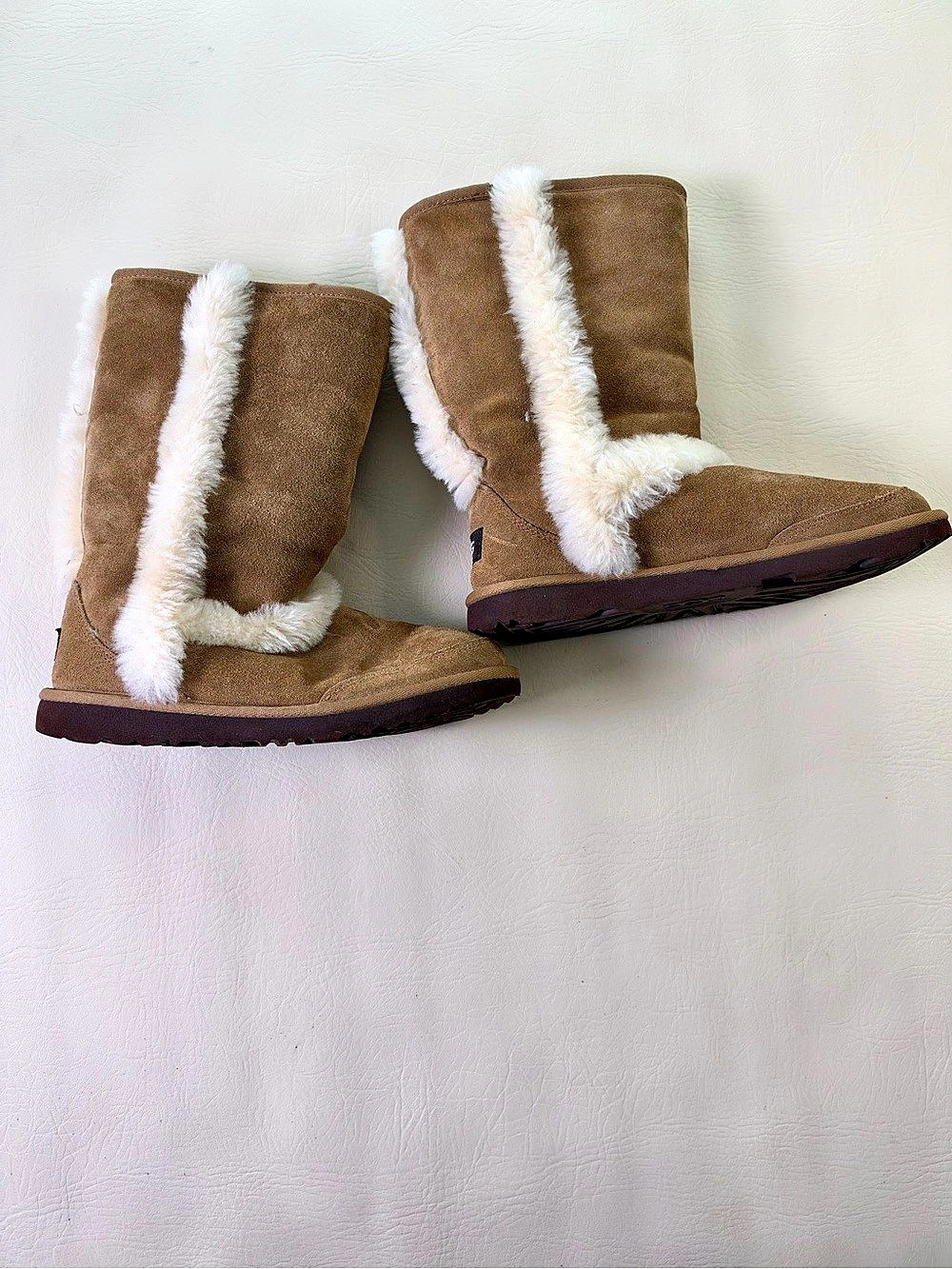 UGG Sunburst Tall Boot Brown & White Winter Boots US 5